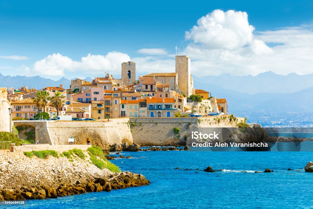 Historic center of Antibes, French Riviera Historic center of Antibes, French Riviera. France Antibes Stock Photo