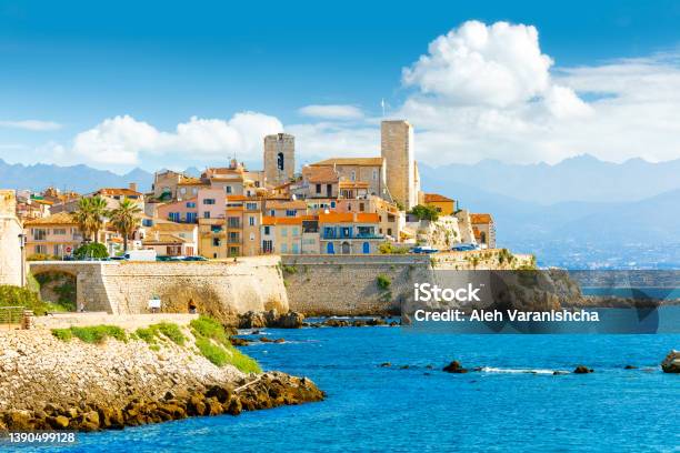 Historic Center Of Antibes French Riviera Stock Photo - Download Image Now - Antibes, Coastline, Provence-Alpes-Cote d'Azur