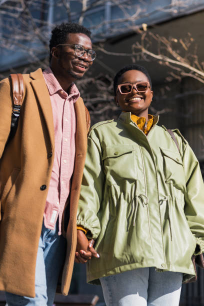 istock Happy black couple having fun outside 1390502578