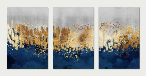 istock 3d abstract marble wallpaper for wall decor .Resin geode and abstract art, functional art, like watercolor geode painting. golden, blue, turquoise, and gray background 1390502815