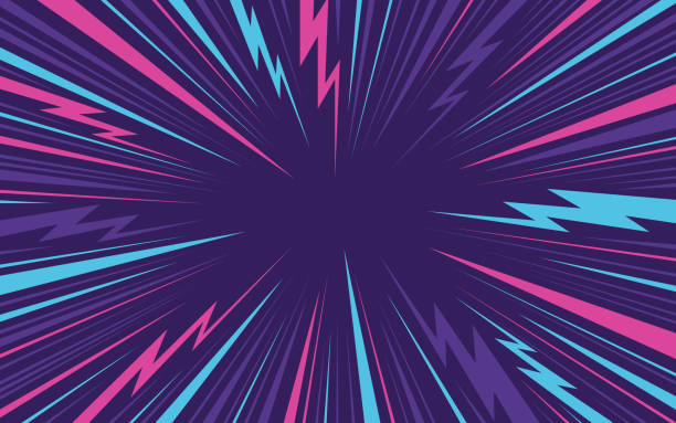 Blast Excitement Lines Background Pattern Blast excitement lines out abstract background pattern design. purple vintage backgrounds stock illustrations