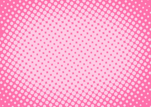 レトロな漫画スタイルのピンクのスーパーヒーローポップアートの背景、ベクトルイラストeps10 - focus on background イラスト点のイラスト素材／クリップアート素材／マンガ素材／アイコン素材