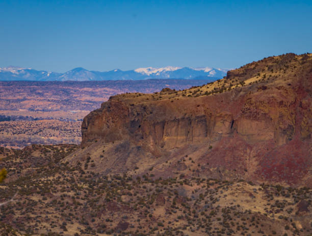 white rock overlook park, nouveau-mexique - new mexico landscape arid climate plateau photos et images de collection