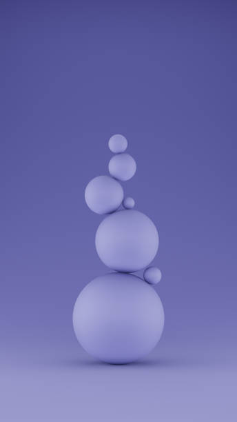 istock Balanced spheres in purple color 1390523823