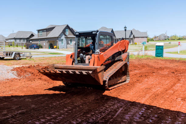 istock Bulldozer at work with during landscaping works 1390526999
