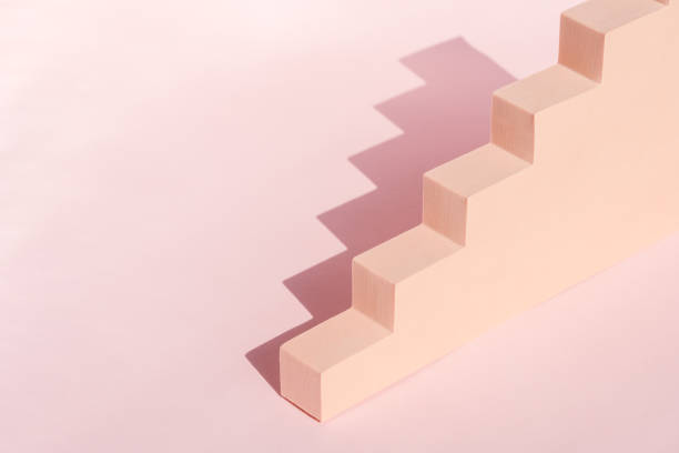 istock Product display minimal, stair or staircase with shadow 1390532227