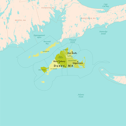 MA Dukes Vector Map Green. All source data is in the public domain. U.S. Census Bureau Census Tiger. Used Layers: areawater, linearwater, cousub, pointlm.