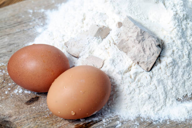 istock white wheat flour and yeast for cooking yeast dough 1390540375