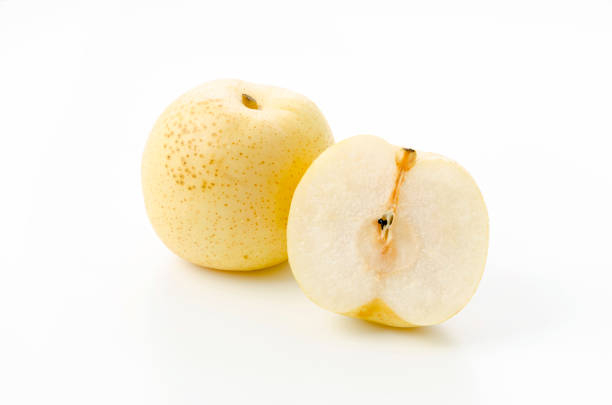 Asian pears, Fresh 20th century pear on white background