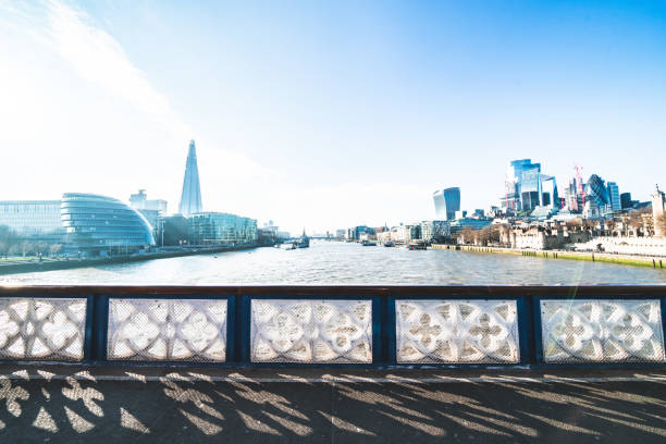 istock Empty pavement front of Tower Bridge in London 1390542864