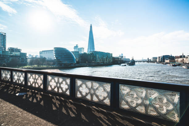 istock Empty pavement front of Tower Bridge in London 1390542865