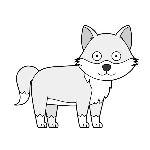 White Wolf Cartoons Stock Photos, Pictures & Royalty-Free Images - iStock
