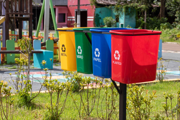 Set of bins for the selective collection of waste