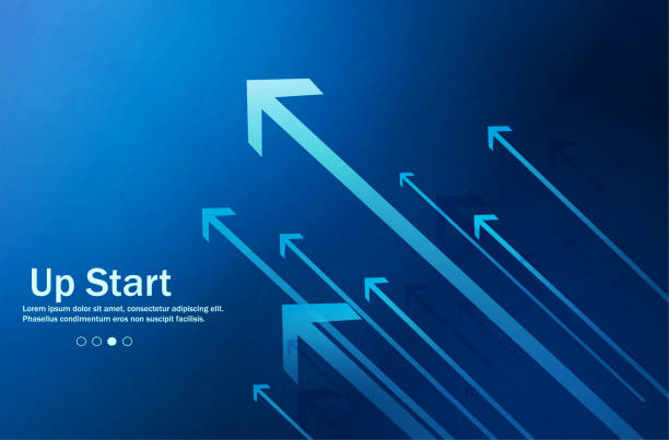 istock A group of digital arrows. Uptrend digital abstract background. Financial statistic, business growth, development progress, hi results, investment grow concept Financial result graph. 1390561696