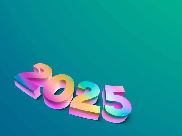 istock 2024 text design, isolated on white background, 3d render, illustration 1390561757