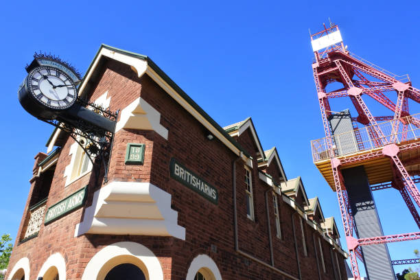 カルグーリー・ゴールドフィールズ博物館とブリティッシュ・アームズ・ホテル西オーストラリア州 - town australia kalgoorlie mining ストックフォトと画像