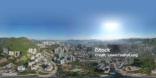 Hong Kong Island In 360 Panorama Stock Photo - Download Image Now - Hong Kong, Panoramic, Day