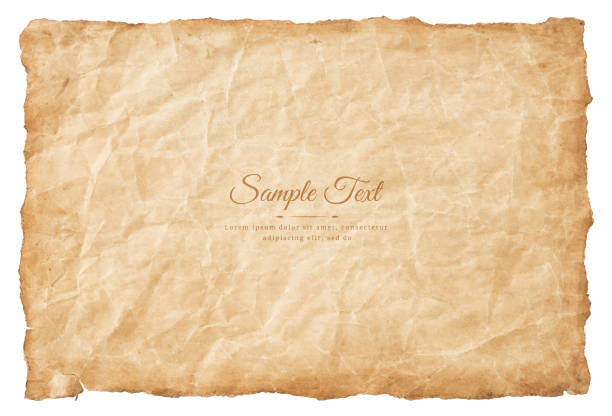 old parchment paper sheet vintage aged or texture isolated on white background old parchment paper sheet vintage aged or texture isolated on white background. sheet metal rolling stock illustrations