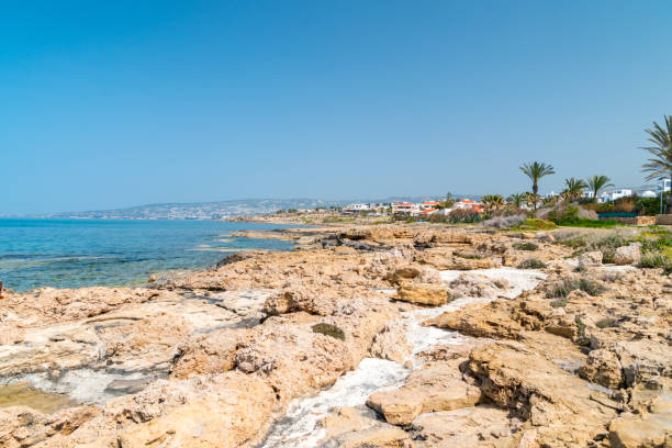 istock Rocky coast in Cyprus. Seashore on Mediterranean sea. 1390590370