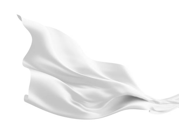 istock White fabric flying in the wind isolated on white background 3D render 1390593694