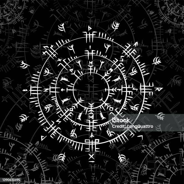 Abstract Rune Art Abstract Runes Black Background Stock Illustration - Download Image Now ...