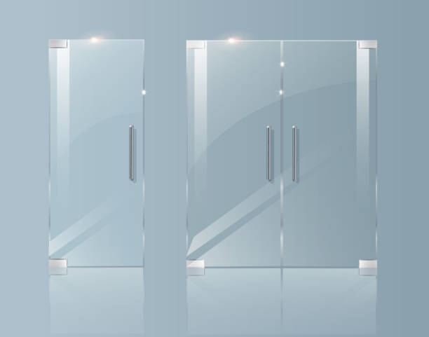 Glass doors isolated on transparent background. Vector Glass doors isolated on transparent background. Vector illustration frangula alnus stock illustrations