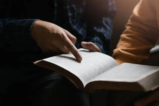 two lovers studying the bible It is God's love for Christians.