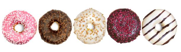 istock Delicious  doughnuts  isolated on white background . 1390624197