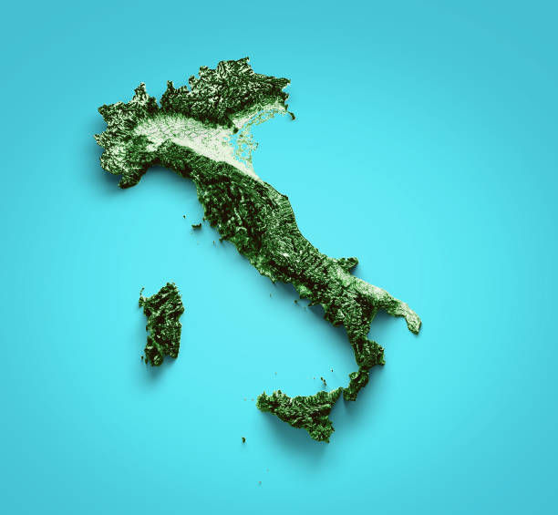 Italy 3d landscape with shadows, transparent water relief map Italy 3d illustration Italy 3d landscape with shadows, transparent water relief map Italy 3d illustration relief map photos stock pictures, royalty-free photos & images