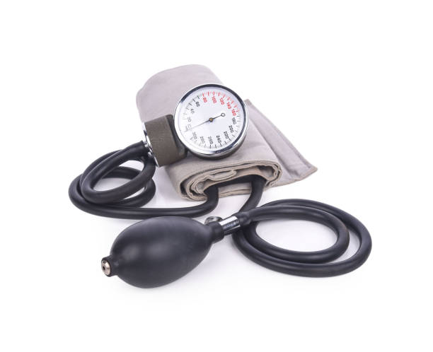 istock Sphygmomanometer blood pressure gauge isolated on white background 1390631721