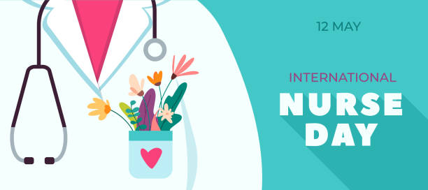 векторный концептуальный плакат международного дня медсестры - week stock illustrations