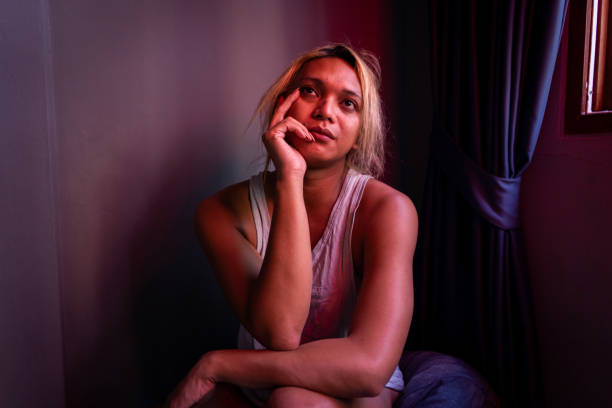 istock Portrait of a drag queen without makeup 1390646456