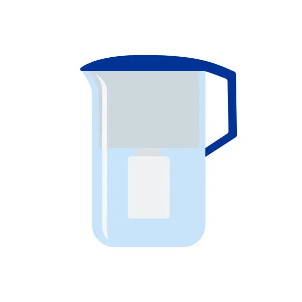 Vector illustration of Water filter. Vector flat illustration isolated on a white background.