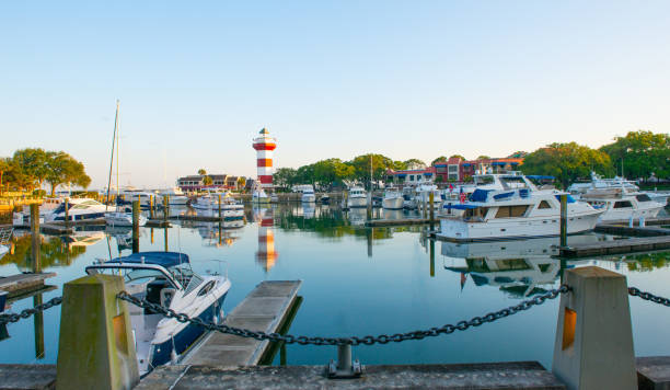 istock Lighthouse at Harbor Town-Hilton Head, South Carolina 1390649303