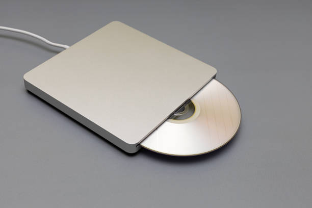 An external drive with a CD halfway out of it
