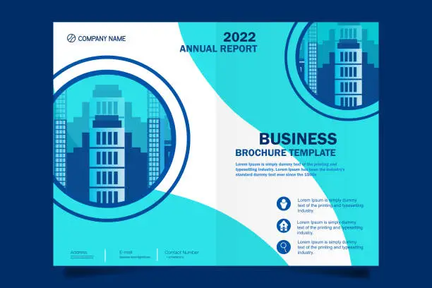 Vector illustration of Brochure Flyer Template Layout Background Design. booklet, leaflet, corporate business annual report layout