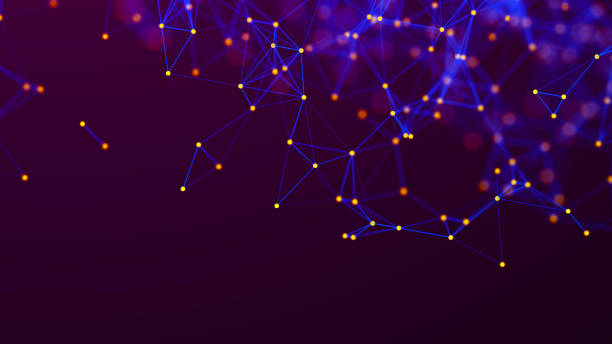 istock Digital network connection. Abstract connection of dots and lines. Technology background. Plexus effect. 3d rendering. 1390654951