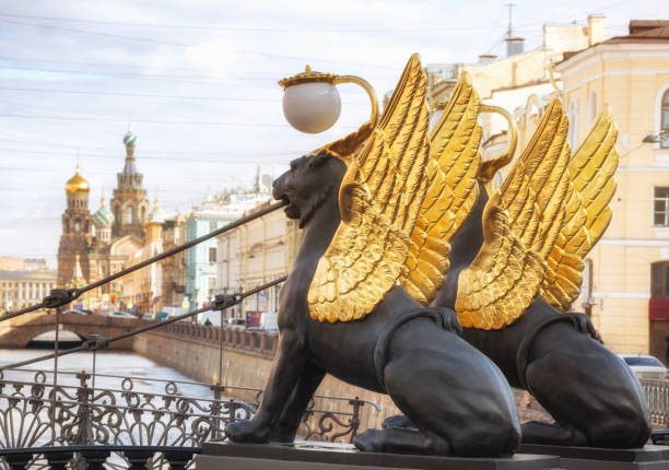 istock Griffins on the Bank bridge 1390655193