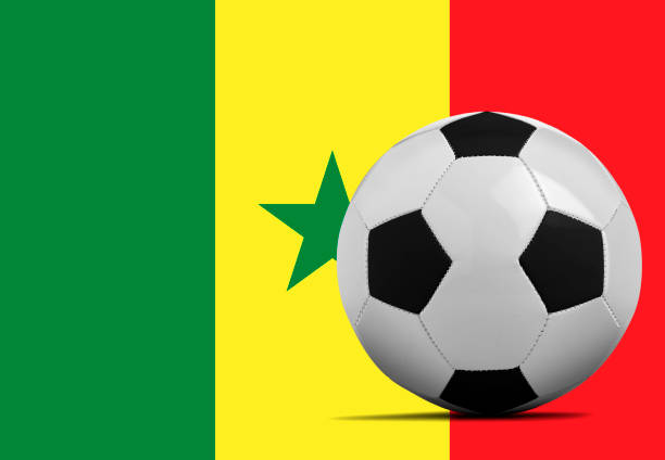 istock Soccer ball with Senegal national team flag. 1390657341
