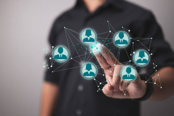istock Structure of people's networks. Human Resources (HR) is the administration and recruiting of human resources. 1390659208