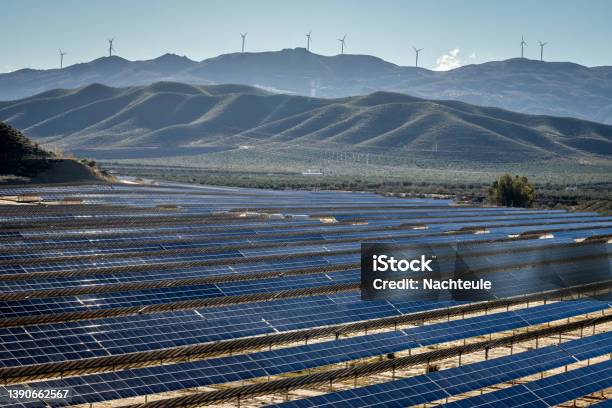 Solar Energy Industry Fields In Andalusia Stock Photo - Download Image Now - Spain, Solar Power Station, Solar Panel