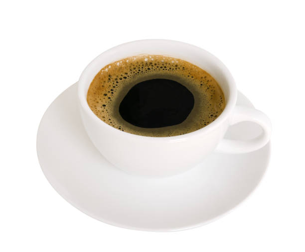 istock White cup of hot black coffee isolated on white background clipping path included 1390663644