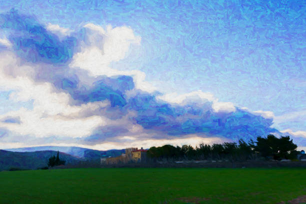 This is my Photographic Image of a Lake Reflection and Horizon in a Watercolour Effect. Because sometimes you might want a more illustrative image for an organic look.