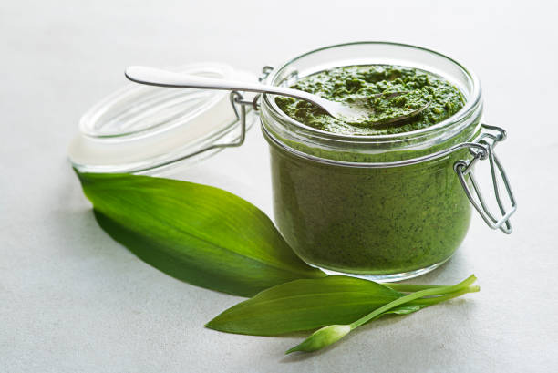istock ramson or wild garlic pesto 1390669829