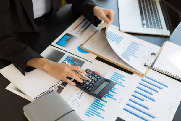 istock Concept of financial and auditing statistics. 1390671014