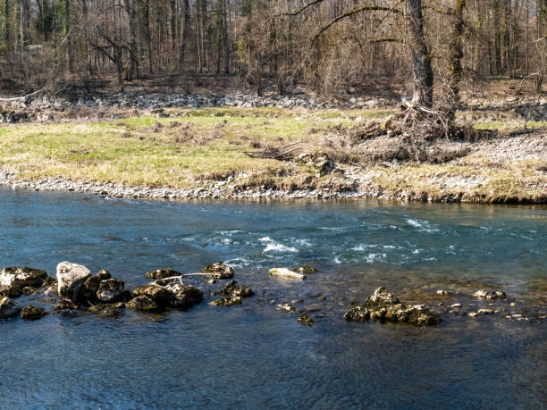 istock dry river landscapes in Switzerland/ global warming concept 1390673277