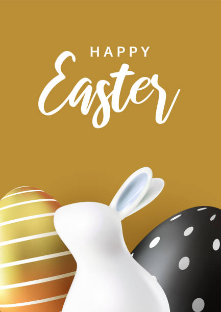 пасхальный плакат 1 - easter egg figurine easter holiday stock illustrations