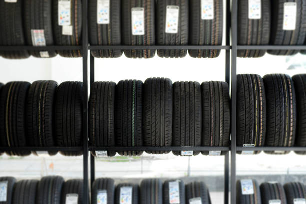 istock in auto tire service , car tire background 1390677663