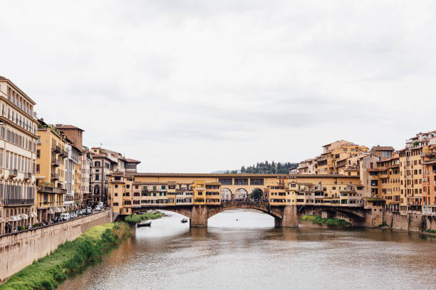 Ponte Vecchio on the Arno river stock photo