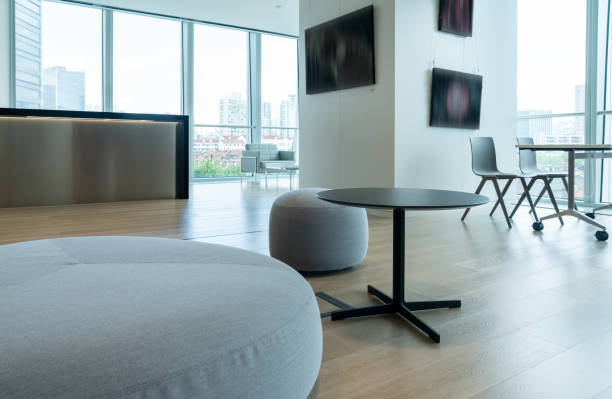 istock Interior of modern office lobby 1390692128